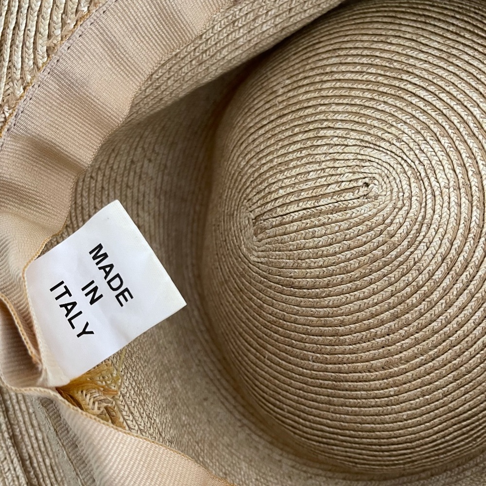Aqua Foldable/Packable Straw Hat - image 4